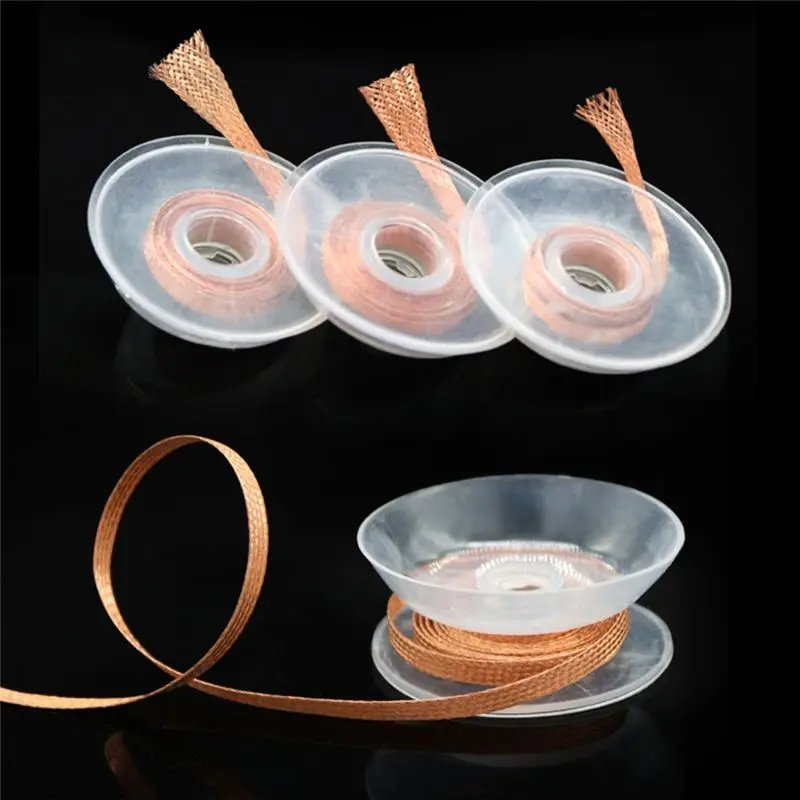 ABRE-6PCS 납땜 제거용 브레이드 용접 솔더 리무버 심지 1.5M 폭 1 1.5 2 2.5 3 3.5mm 와이어 리드 코드 플럭스 BGA 수리 도구