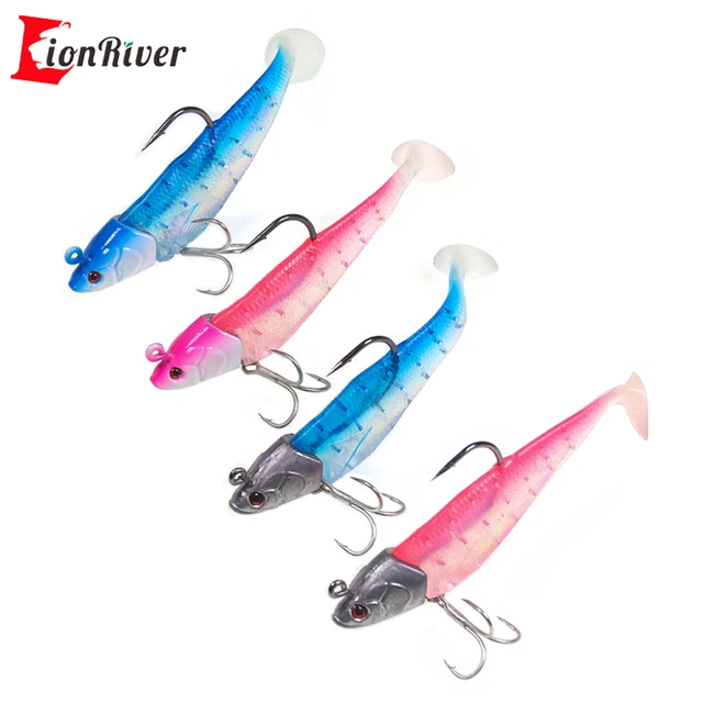 Lionriver 35g 40g 50g Saltwater Fishing Weighted Jig Head Reflective Soft  Body Lure for Striped Bass Pike Fluke Walleye Rockfish