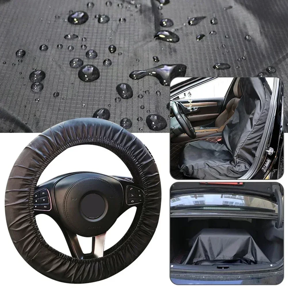 Car Steering Wheel Cover Dust-proof Universal Oxford Cloth Repair Protection Parts