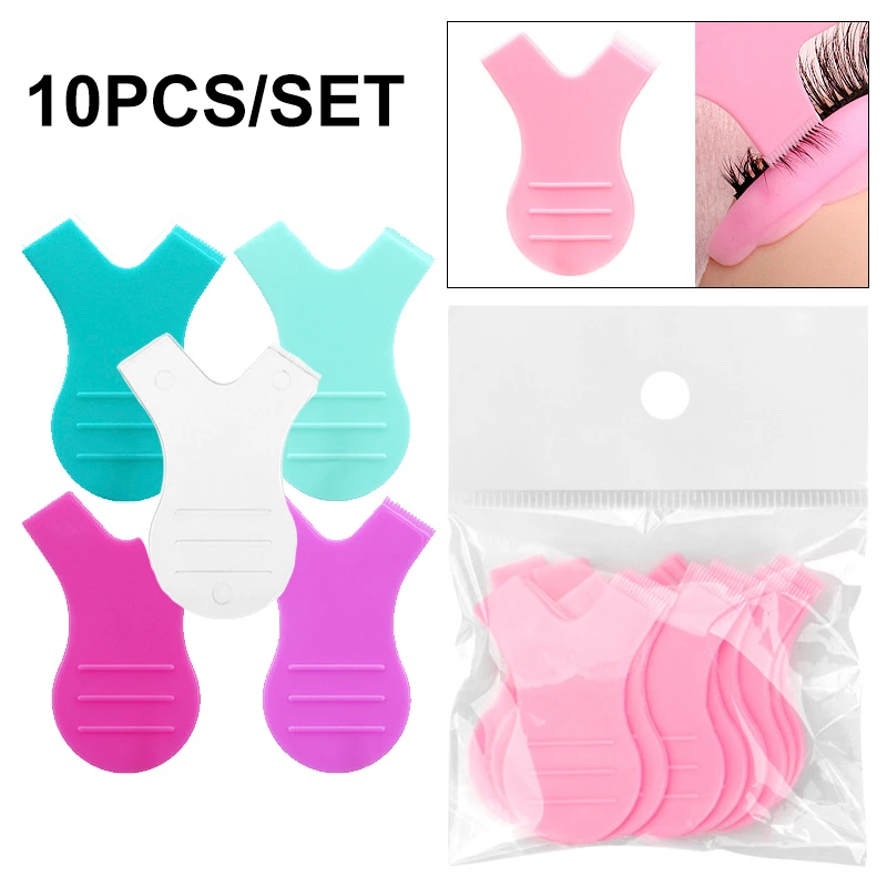 

10pcs Y Shape Eyelash Brush Perm Eyelash Extensions Supplies Reusable Plastic Clean Comb Grafted Lash Lift Tools Extension Brush