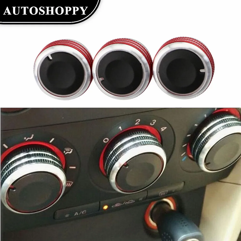 

Car Air Condition Knob AC Heater Control Button Knob Aluminum Alloy for Mazda 3 M3 2004 - 2009 Interior Accessories