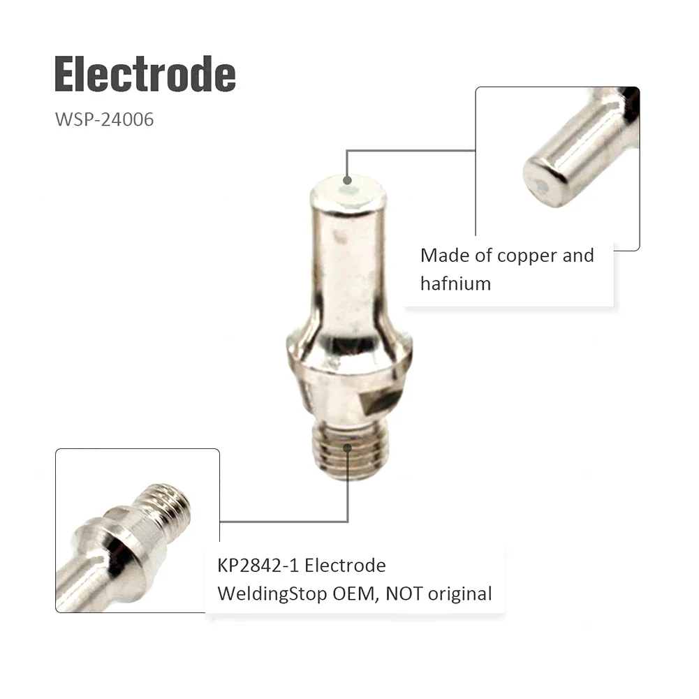 20pcs Plasma Cutter Electrodes KP2842-1 Tips KP2842-2 For Lin Coln LC25 Torch High Quality Cutting Machine Consumab