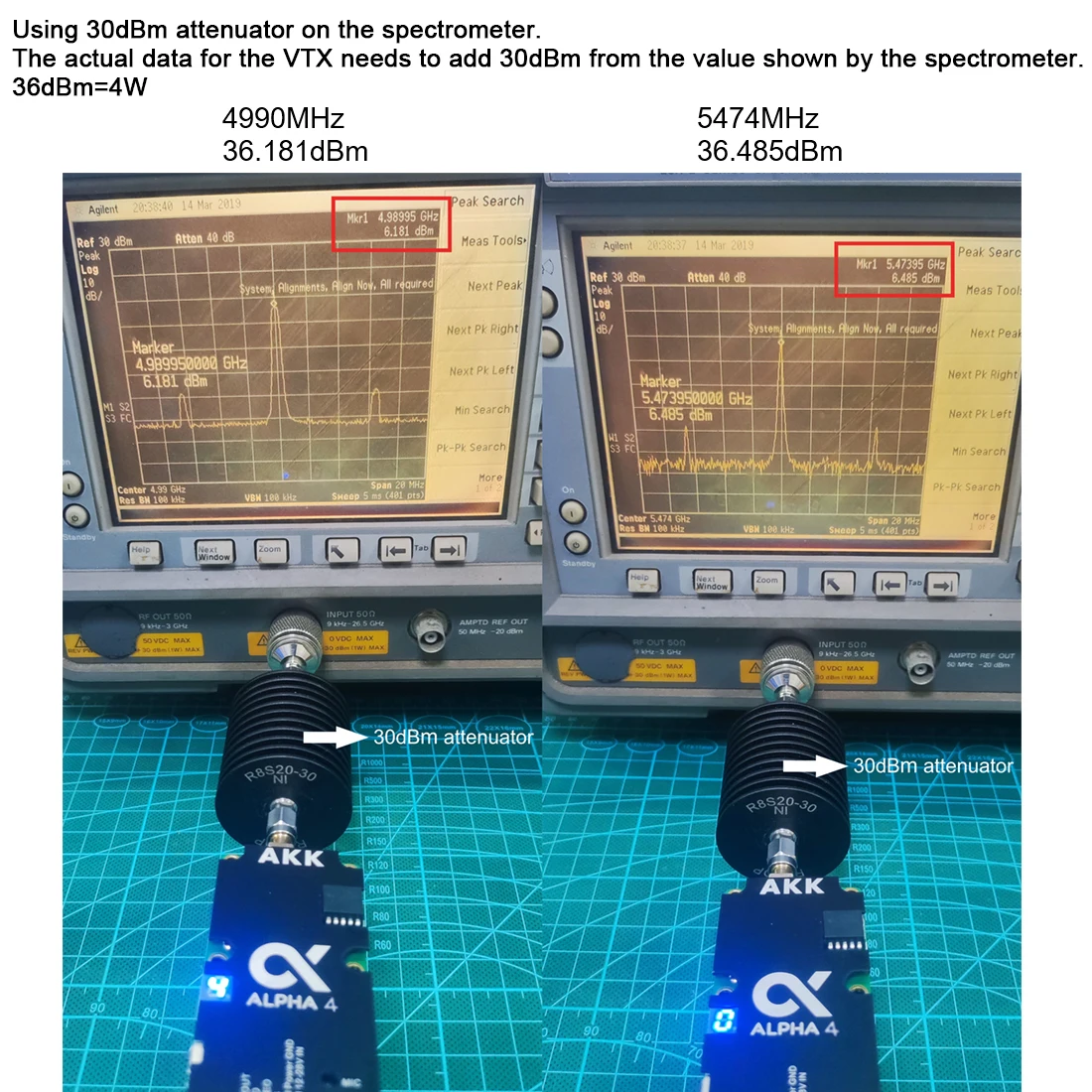 AKK 5.8GHz 4W 80CH VTX 알파 4 송신기