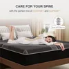Queen Mattress 12 Inch Charcoal Memory Foam Mattress in a Box, CertiPUR-US Certified, Fiberglass Free, Gel Double Mattress 4
