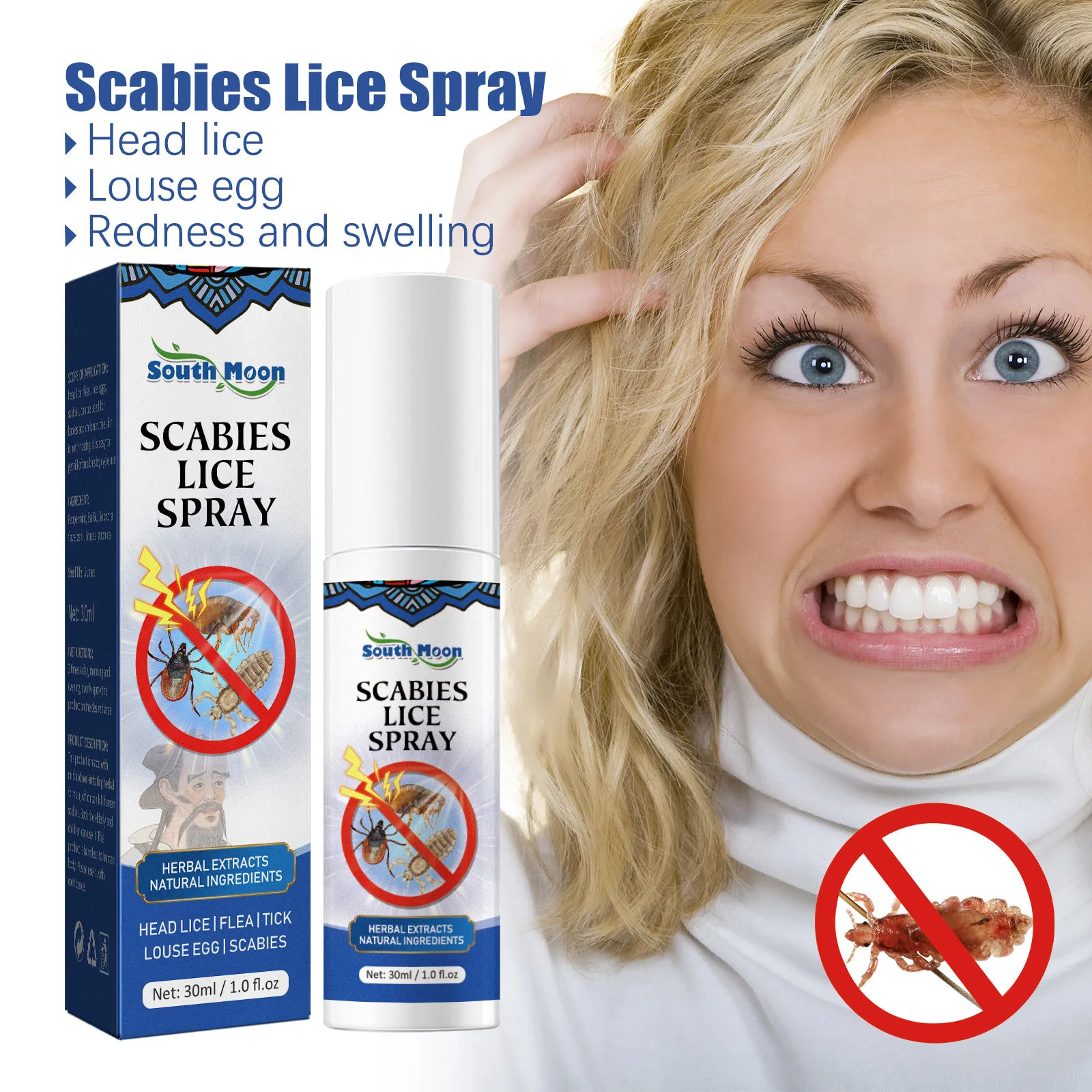 Lice Spray 30ml Family Size Lice Spray for Kids & Adults