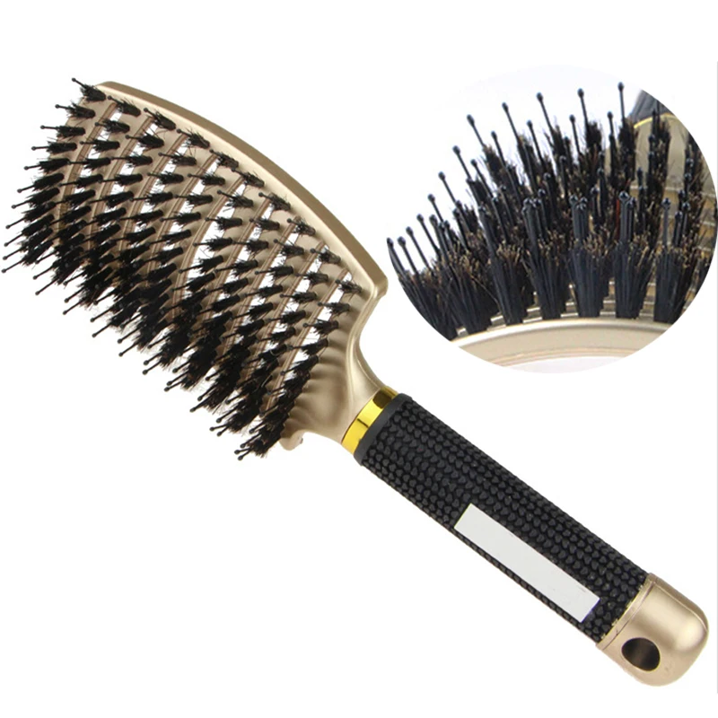 Hair Brush Scalp Massage Comb Hairbrush Bristle Nylon Women Wet Curly Detangle hair brush for Salon Hairdressing Styling Tools for hair brush comb