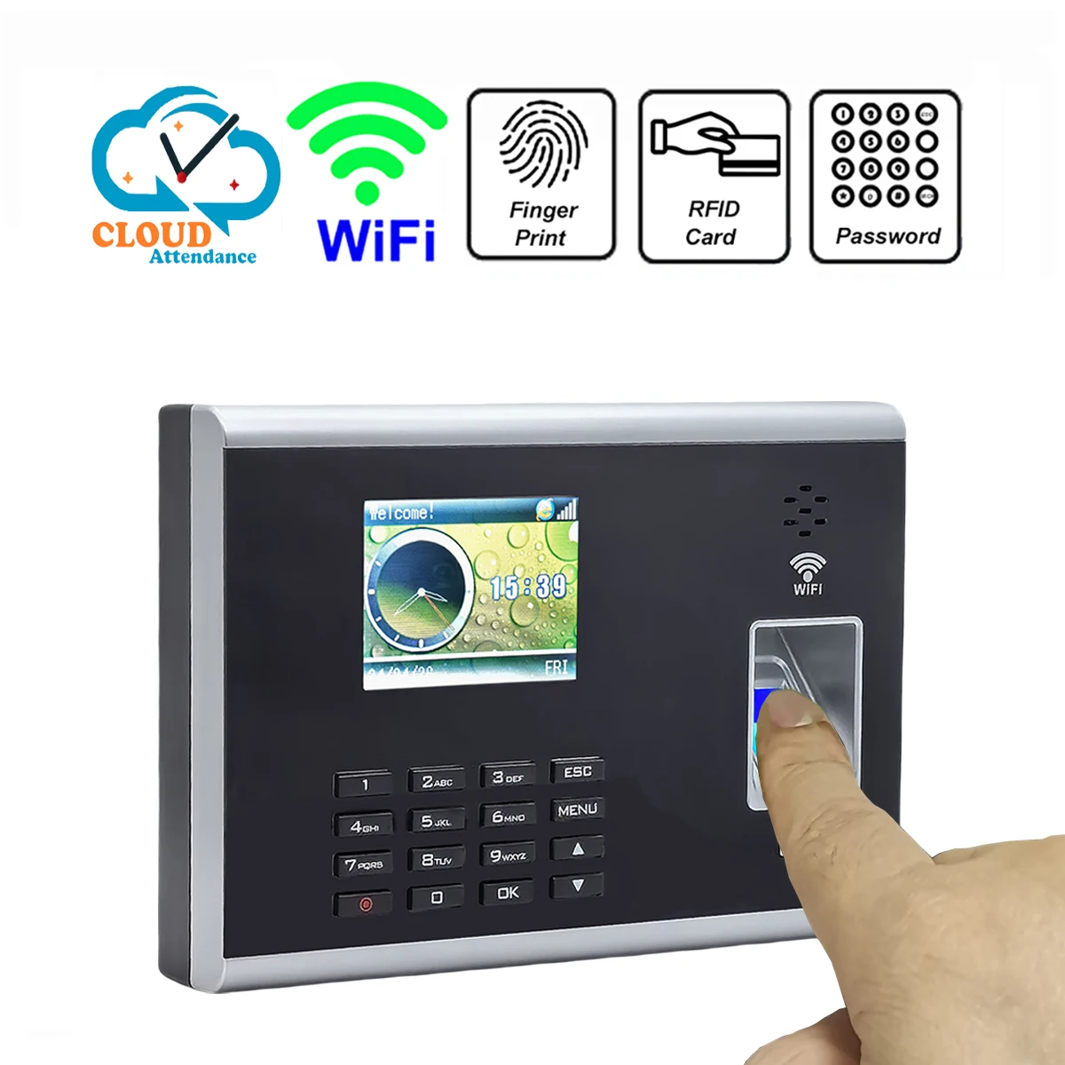 

Online Cloud based WiFi Fingerprint Time and Attendance System Employee workforce Time Clock Management Solution