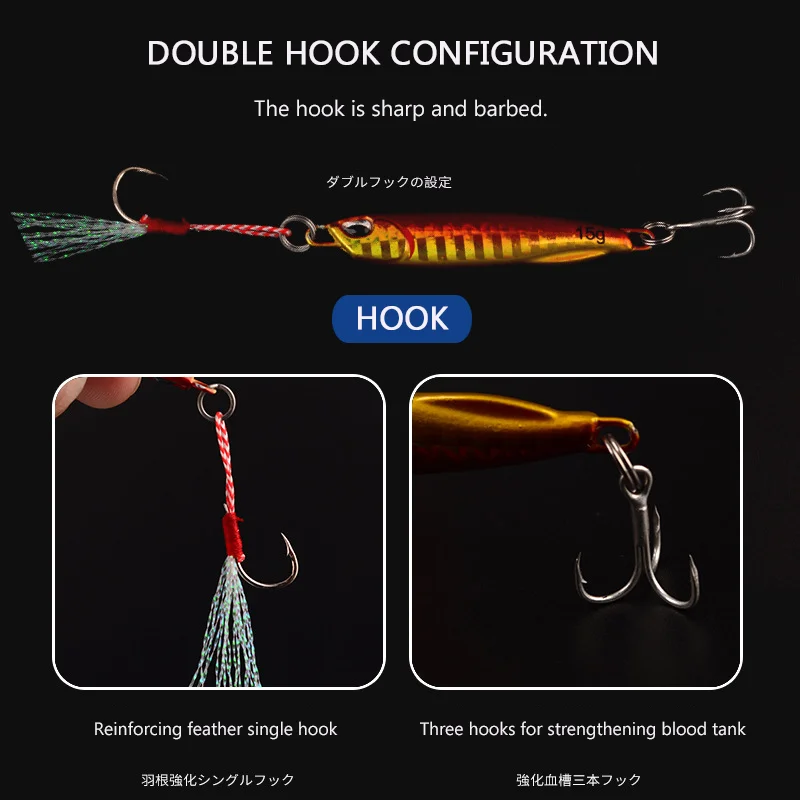 1PCS Japen Metal Cast Jig 10/15/20/30/40/60g Spoon Bait Shore Casting Jigging Fish Sea Bass Fishing Lure Artificial Bait Tackle