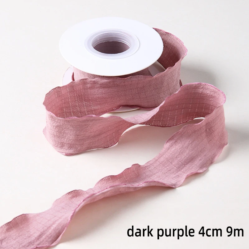 Candy Color Wavy Edge Yarn Ribbon for Gift Wrapping & DIY Crafts - 10 Yards