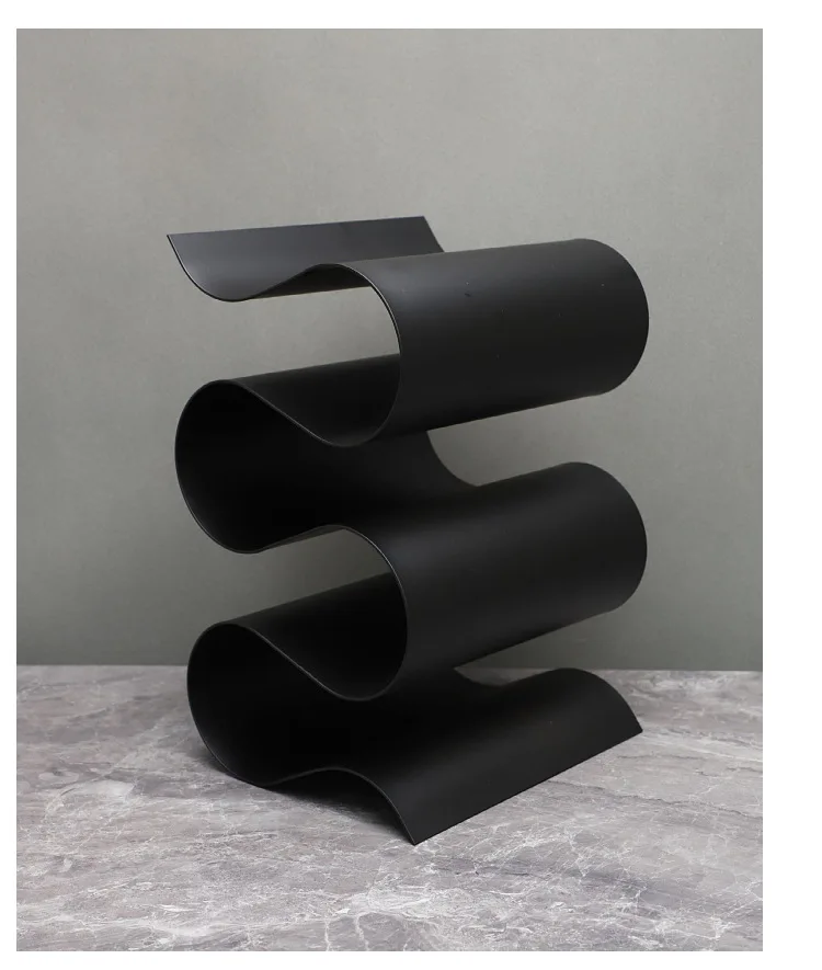 Moderne minimalist ische Metall S-förmige Wein regal, Kreatives Modell Zimmer Wein Schrank, Weinflaschen halter Ornamente, Desktop-Dekoration – Detail 10