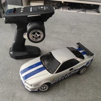 In Stock 2.4G LD1899 1/18 rc drift car GTR R34 Metal Alloy Body Shell Full proportional control Remote Control Car in Gyroscope 1