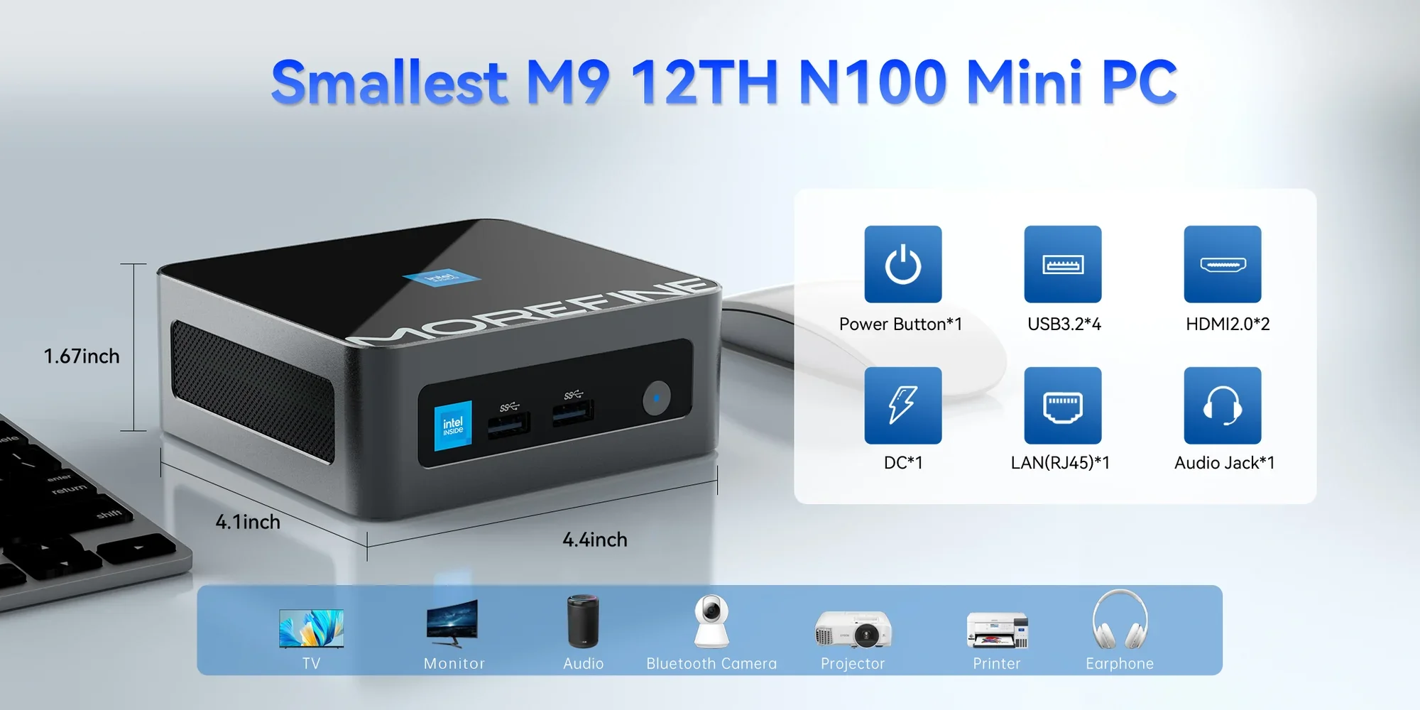 2025年新型N150搭載】MOREFINE M8 ミニPC Win 11 Pro 小型