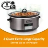 Large 8-quart programmable slow pot with automatic heating setting and formula, black, stainless steel slow pot 4