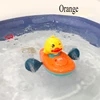 1pcs Baby Water Play Toys Kayak Baby Yellow Duck Rowing Boat Bathing Girls Children Bathroom Wind Up Beach Pull Line bath toys 5