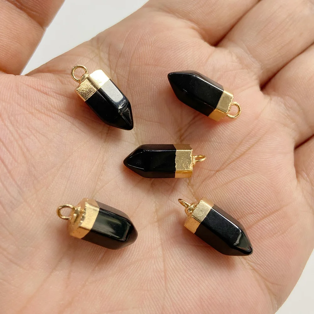 ジュエリーペンダント,小さな六角形のアクセサリー,天然石の宝石