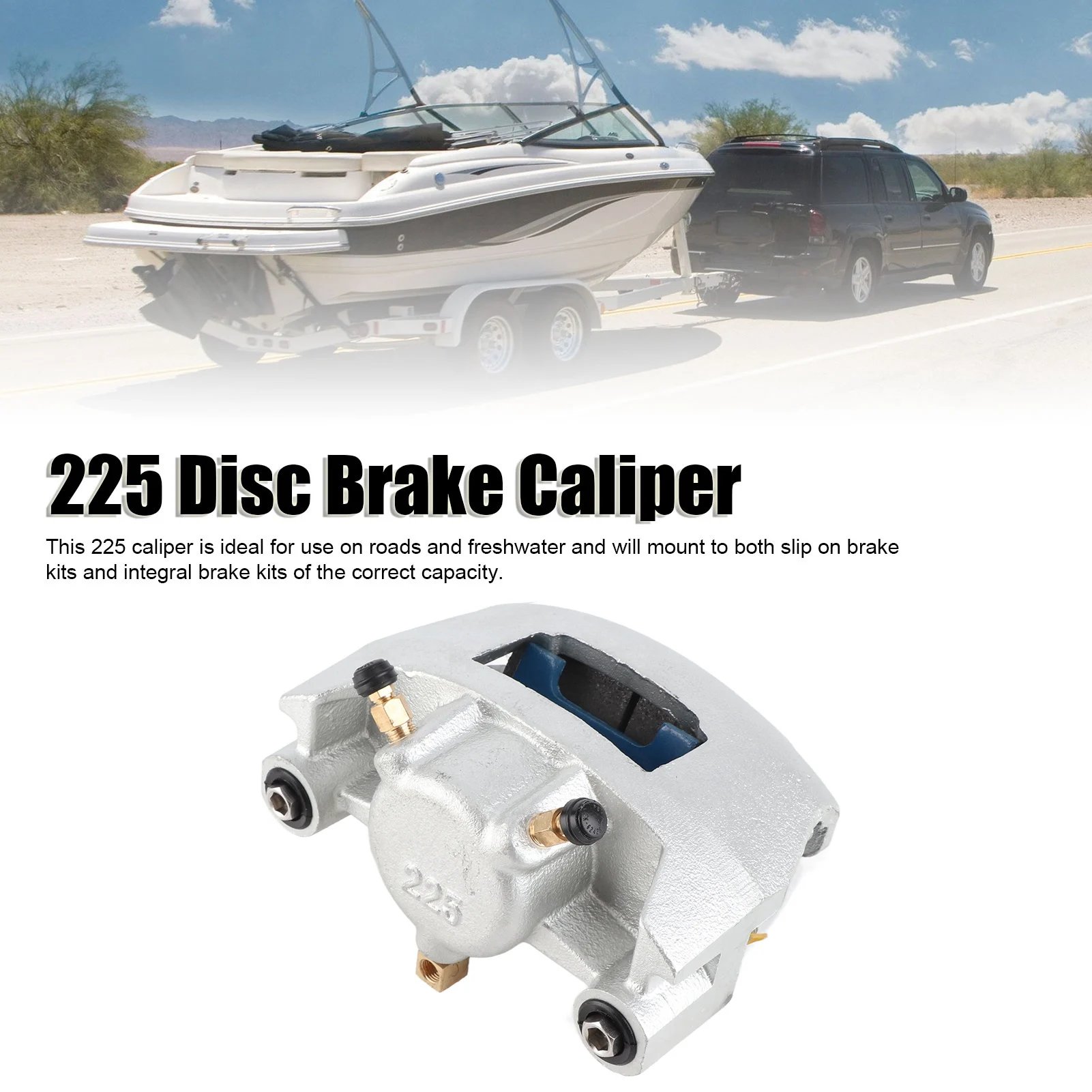 Trailer Disc Brake Caliper High Strength Stainless Steel Fits For Kodiak 3500 5200 6000lbs 10 to 12in Disc Brake Kit