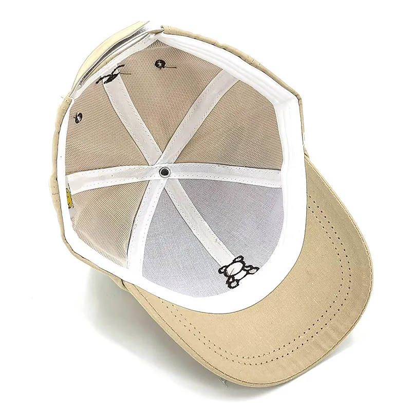 الكرتون الدب الطفل قبعة بيسبول لطيف بلون طفل قبعة الشمس مع آذان الصيف قابل للتعديل الاطفال صبي و فتاة قبعة