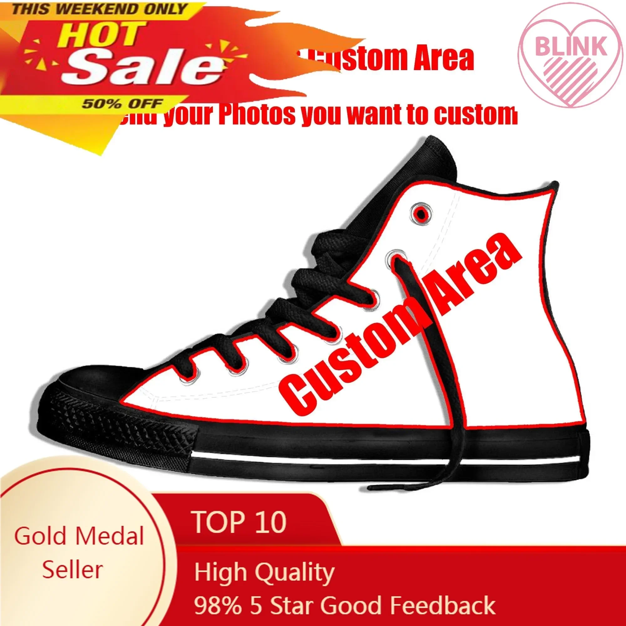 

New Hot Fashion Custom Shoes Classical Breathable Lightweight DIY Sneakers Print Any Photo You Want Casual Shoes Board Shoes