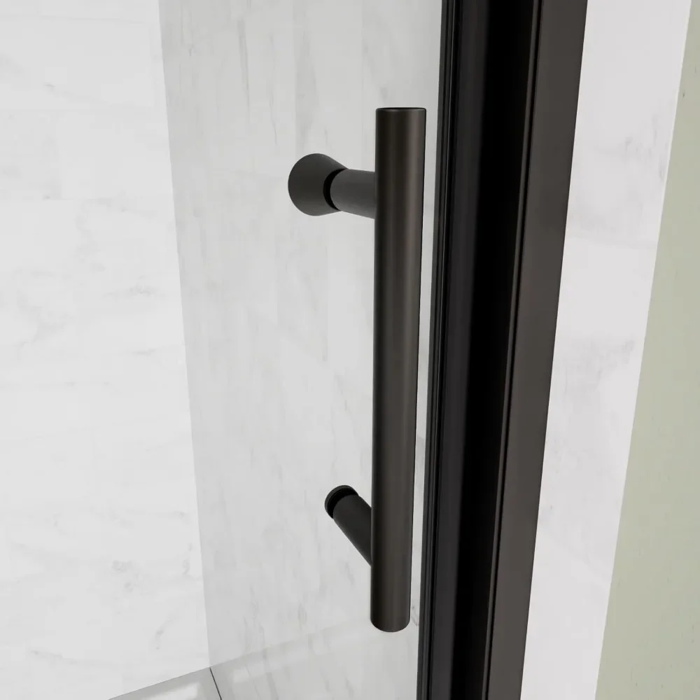 Shower Door, 38-42" W X 71" H Glass Shower Door with 1/4" (6mm) Clear Tempered Glass, Reversible Installation, Shower Door 5