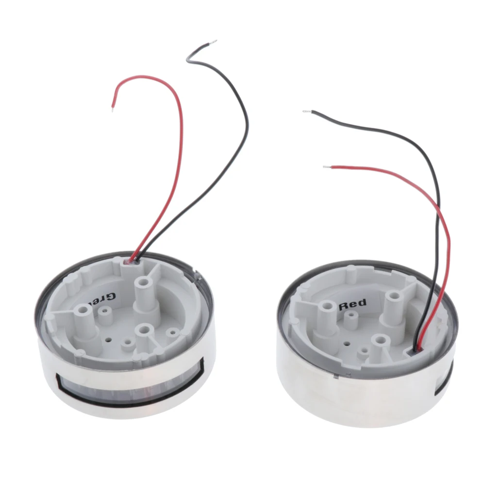 2pcs Marine LED Navigation Lights Lamp, Red and Green LED for Boat Pontoon Yacht Skeeter Sailboat - IP66 Waterproof