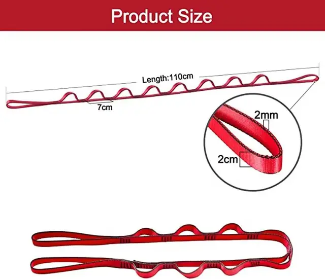Yoga Fitness Belts Stretch Daisy Chains Extension Straps Durable Adjustable for Dance Outdoor Swing/Yoga Hammock/Climbing 2