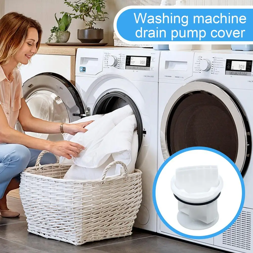 Description Picture 3 of itemWasher Drain Outlet Seal Cover Drain Pump Cover For Washer Laundry Replacement Part Drain Pump Fluff Filter For Washing Machines