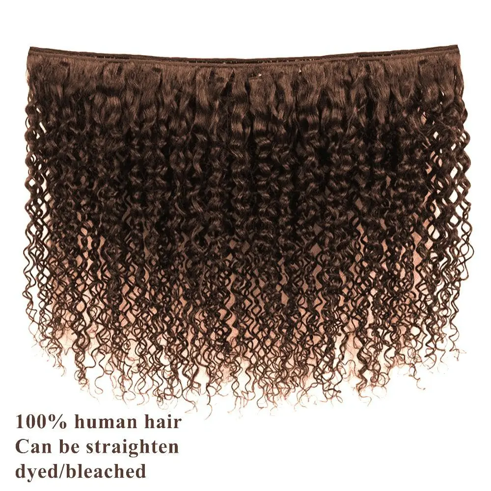 Chocolate Brown Deep Wave Human Hair Bundles Brazilian Hair Extensions 26 28 30 Inch 4# Water Wave Hair Bundles For Women 4