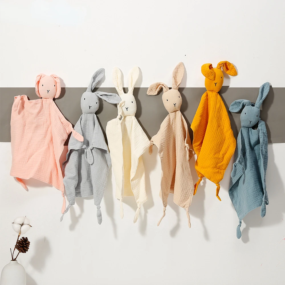 Baby Cotton Muslin Comforter Blanket Soft Newborn Sleeping Dolls Kids Fashion Sleep Toy Soothe