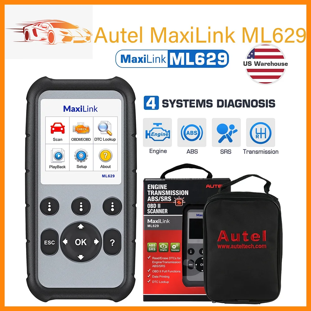 Autel MaxiLink ML629 Full Functions OBD2 Scanner Car Diagnostic Tool