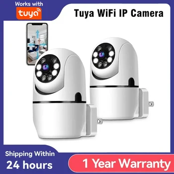 Tuya WiFi IP Camera 1080P HD Smart Wireless Audio bidirezionale visione notturna telecamere di sicurezza con rilevamento del movimento sorveglianza domestica intelligente