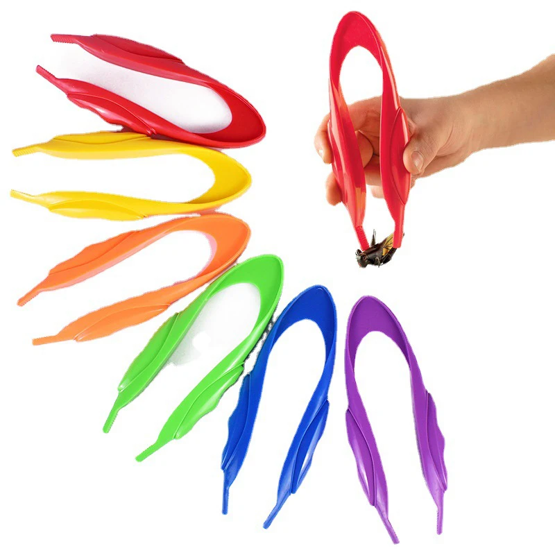 

6PCS Children Plastic Tweezers Sorting Counting Preschool Science Homeschool Toddler Fine Motor Skill Biology Kids Educational
