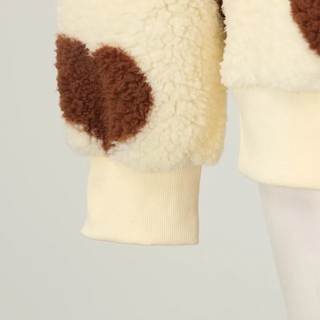 Korean Reviews Many Clothes Winter Plush Love Printed Loose Long Sleeved Round Neck Pullover Sweatshirt Valentine'S Day кофта 5