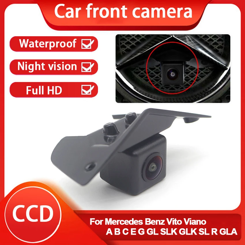 

Wide Angle CCD HD Waterproof AHD Car Front Logo Mark Camera For Mercedes Benz Vito Viano A B C E G GL SLK GLK SL R GLA