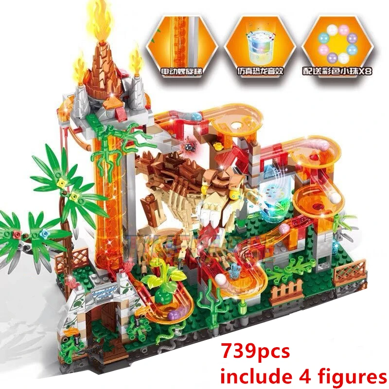 Giocattoli Villaggi Sfere Orbitali Traccia Panda Strisciatori Foresta Azione Blocchi Modello Classico Set Mattoni Kit Bambini Per Bambini