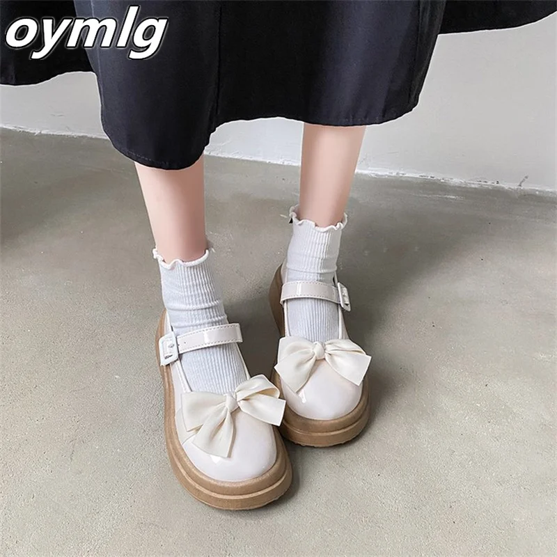Gentle Women's Small Leather Shoes 2023 Spring/Summer New Versatile Thick Sole Shallow Mouth Single Shoe