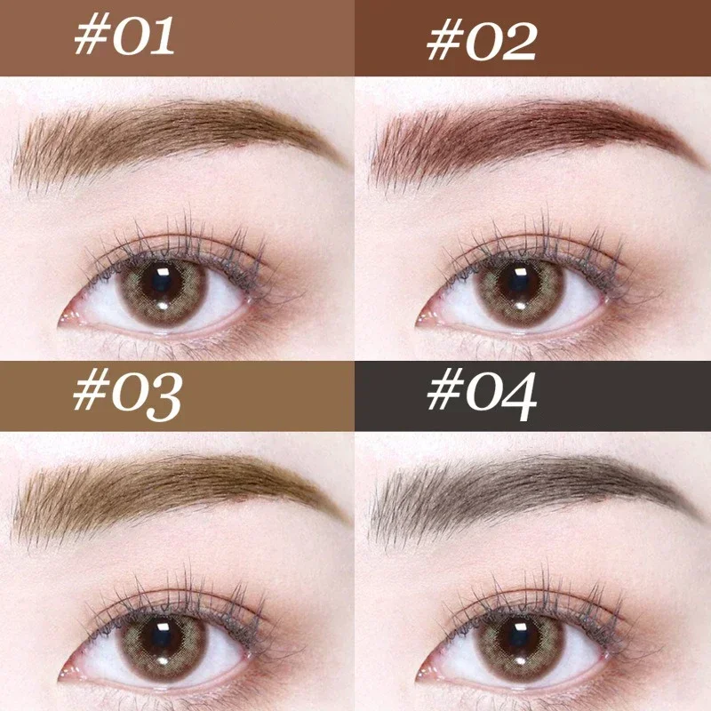 3D Dye Eyebrow Pencil Hairline Anti-smudge Waterproof Lasting Black Brown Brows Large Brush Natural Wild Eyebrow Enhancers Cream 3