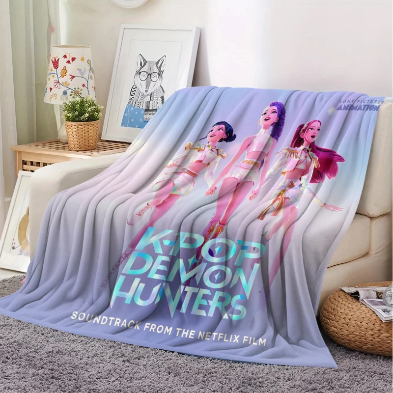 K-Pop Demon Hunters Flannel Blanket 1