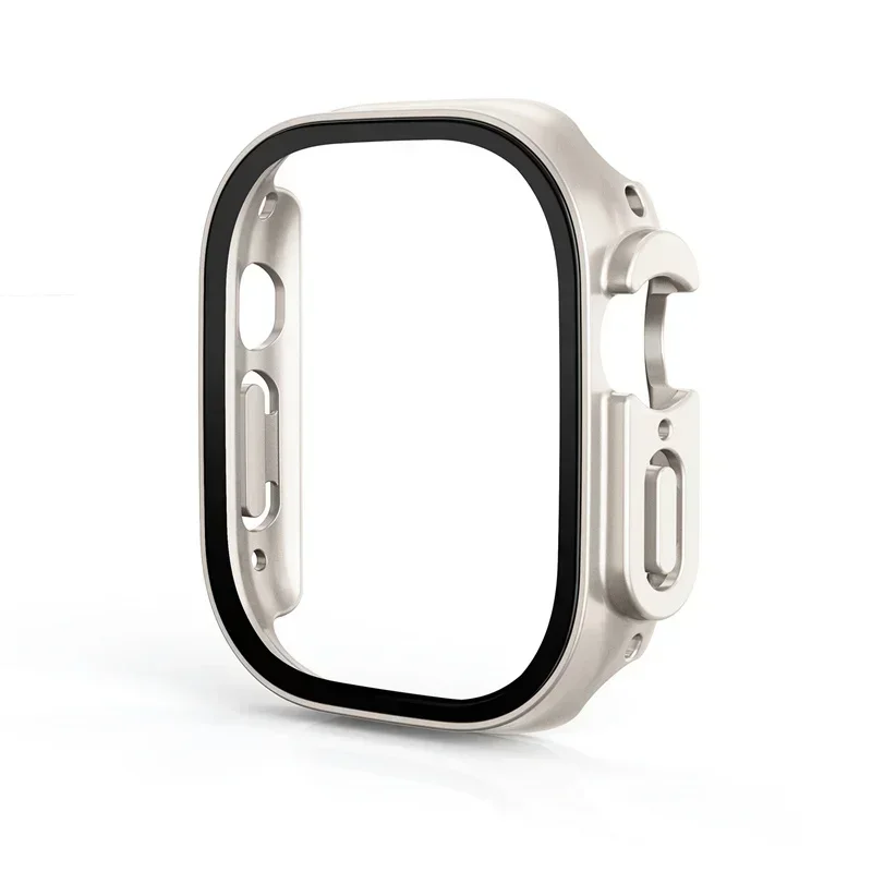 Enhanced Screen Protector Case with Tempered Glass Film and PC Cover for Apple Watch Ultra 49mm - Durable Shell Accessory