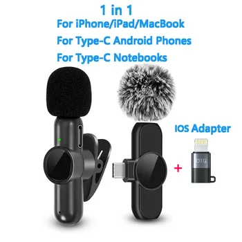 2.4G Wireless Lavalier Mic: Noise Cancelling for iPhone & Android