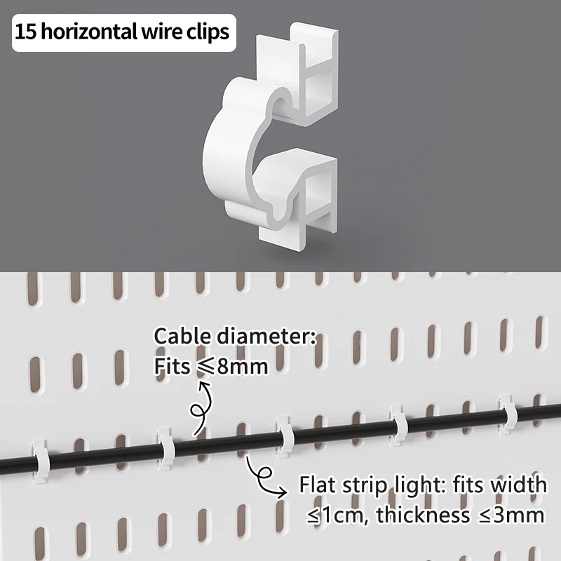 מדף אחסון לשולחן Pegboard: מחיצה אנכית למשרד, בית, שולחן ודורם, מדף לשולחן עם אביזרים ללא צורך בהתקנה