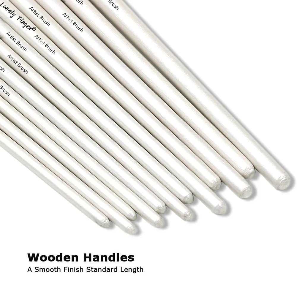 Angular Paint Brush,12pcs Nylon Hair Angled Paint Brushes Set Art Paintbrush for Watercolor, Acrylic, Gouache, Oil Painting 5