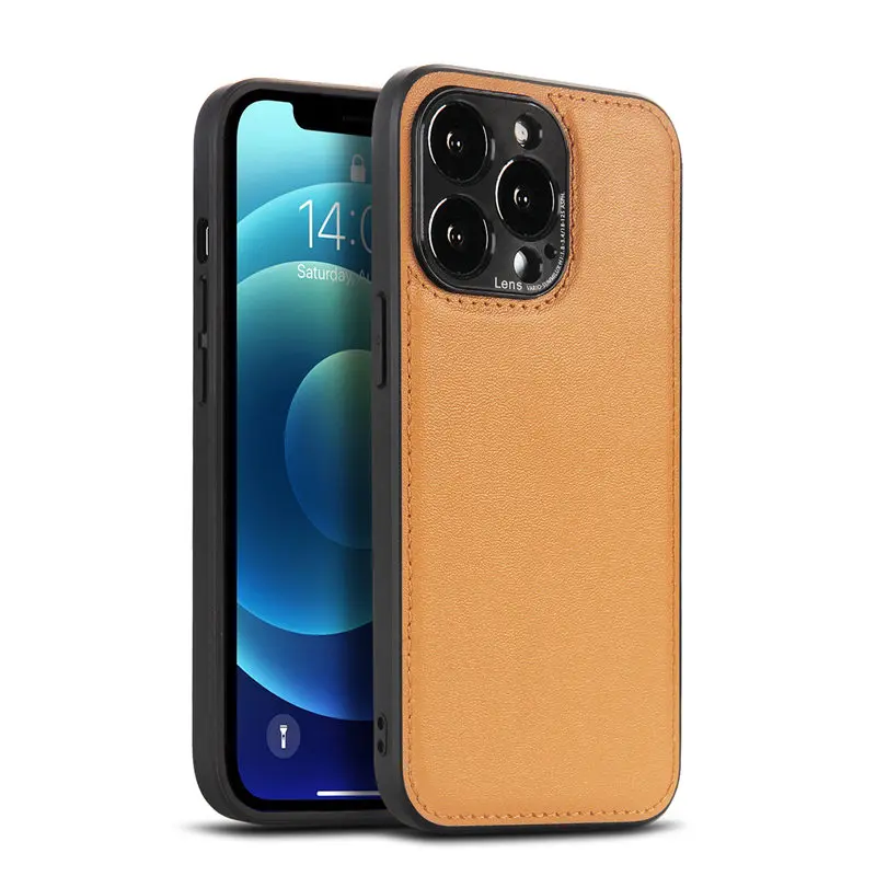 iphone 11 Pro Max clear case For iPhone 13 Pro Max Camera Protection PU Leather Phone Case For iPhone 12 11 Pro Max 13 Shockproof Bumper Business Back Cover leather iphone 11 Pro Max case