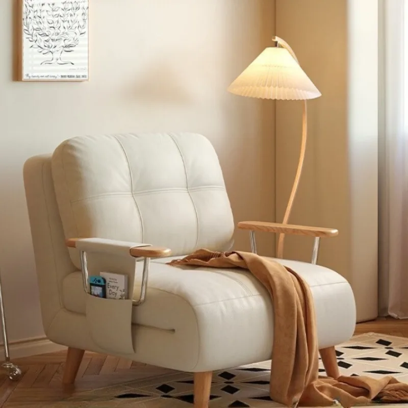 Solid Wood Single Foldable Extendable Multi-Functional New Model Lazy Sofa Bed for Small Space Living Room Space Saving Durable