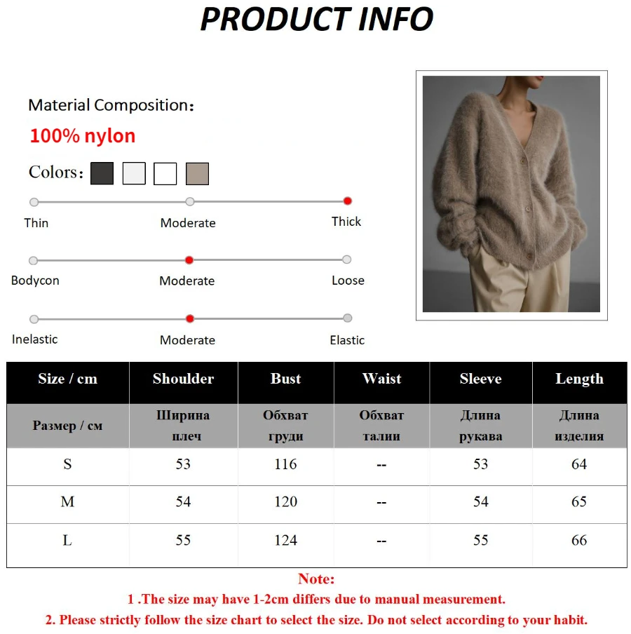 Se88ab00e687840bd8027f884cce59300R Women Imitation Mink Cardigan Soft V-neck Thick Knitted Jacket Winter Button Vintage Cardigan Sweater for Women Mallzona