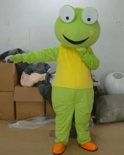 

New Adult Hot Sale Foam Cute Frog Doll Fancy Cartoon Mascot Costume Plush Christmas Fancy Dress Halloween Mascot Costume