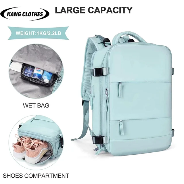 Mochila de viaje para mujer, bolsa de viaje de avión de gran capacidad,  multifunción, ligera, impermeable, informal, para Notebook - AliExpress