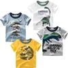 Dropshipping 4PCS/SET 2025 Summer New Boys' Cartoon Monkey Elephant T-shirt Short Sleeve T Shirt Dinosaur Children Tops Tees 3