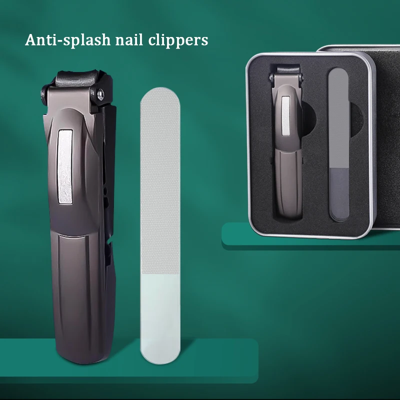 Stainless Steel Nail Clippers Nail Trimmer Pedicure Scissor Anti Splash Fingernail Cutter Manicure Tools