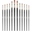 12pcs Flat Paint Brushes Set, Synthetic Nylon Bristles, Professional Artist Brushes for Oil, Acrylic, Watercolor Painting 1