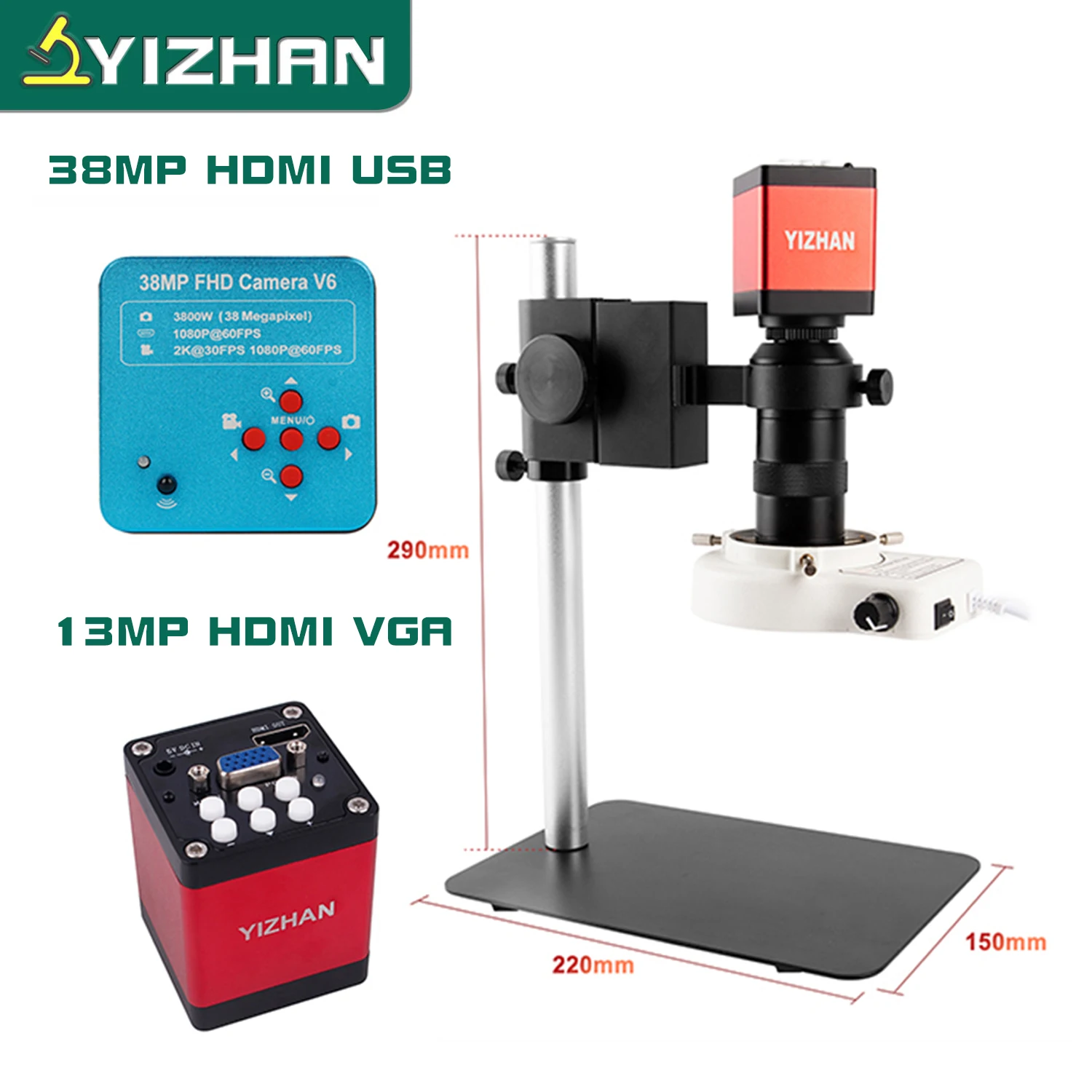 HDMI VGA 1080P Digital Microscope HD LED USB WiFi Microscopes Mobile